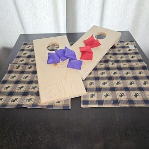 Handmade Mini Cornhole Boards with  Bean Bags